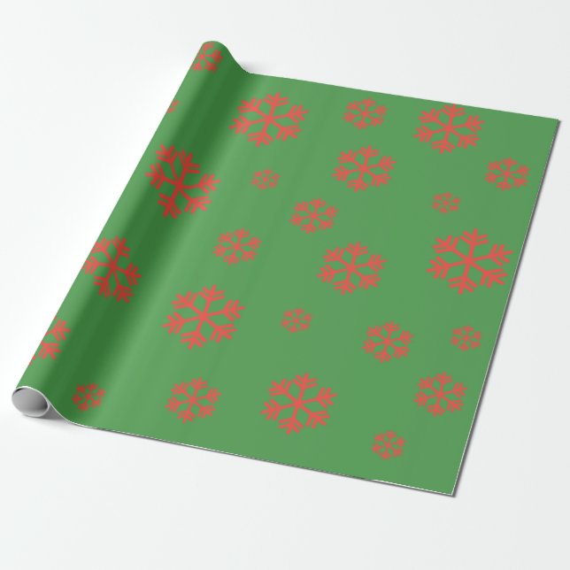 Presente Papel Holliday Wraping Flocos de neve (Desenrolado)