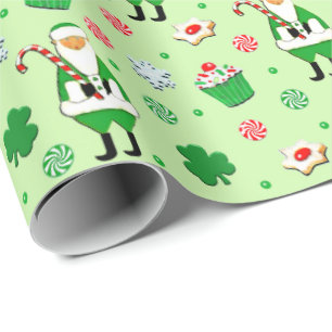 Presente Papel Irlandês de Embalagem de Natal