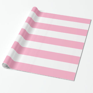 Presente Papel listrado do rosa e o branco de papel de