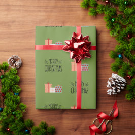 Presente Papel Moderno de Moldagem de Natal