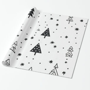 Presente Papel Moderno Mínimo de Arranjo em Árvore de Natal