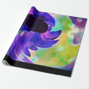 Presente Papel para enrolamento de girassol roxo