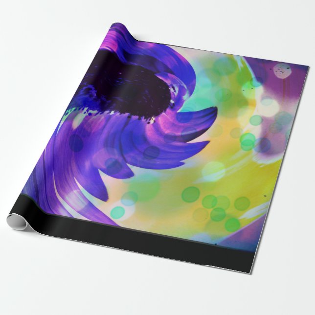 Presente Papel para enrolamento de girassol roxo (Desenrolado)