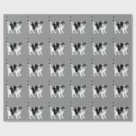 Presente Papel para enrolamento de pADRÕES de CAT PRETOS e 