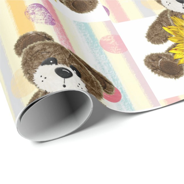 Presente Papel para enrolamento de tiras de Pastel do Urso  (Ponta do rolo)
