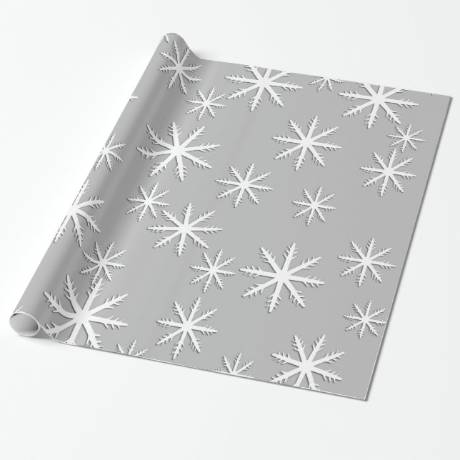 Presente Papel para enrolar Flocos de neve de aço (Desenrolado)