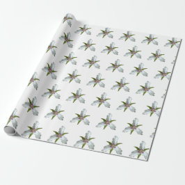 Presente Papel para enrolar Primavera de flor selvagem pint