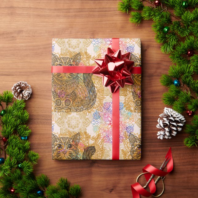 Presente Papel para moldagem de gatos (Presente de Natal)