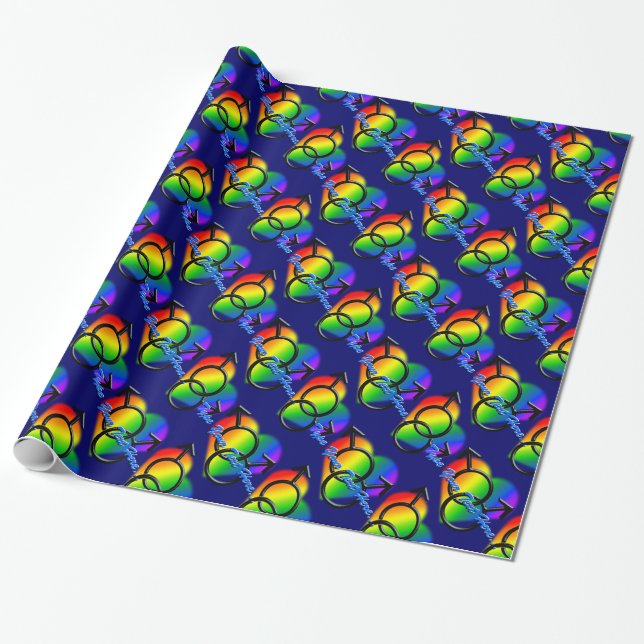 Presente Papel Personalizado de Amor de orgulho gay Wraping (Desenrolado)