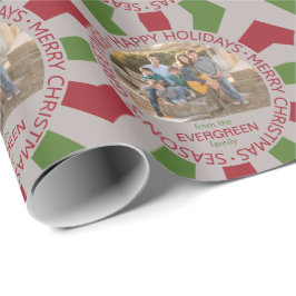 Presente Papel personalizado de empacotamento de fotos e no