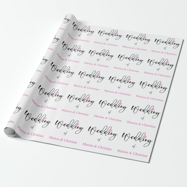 Presente Papel personalizado de enrolamento de casamentos (Desenrolado)