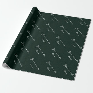 Presente Papel personalizado de enrolamento verde-escuro
