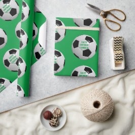 Presente Papel Personalizado De Envolvimento De Futebol