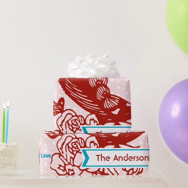 Presente Papel personalizado de moldagem de feriado de peac (Presentes para festas)