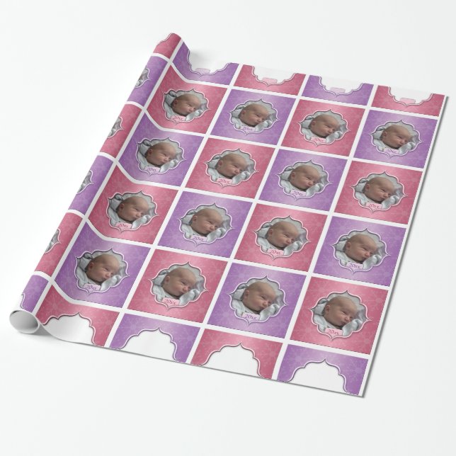 Presente Papel personalizado de moldagem de fotos de natal  (Desenrolado)