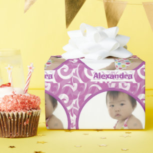 Presente Papel personalizado de moldagem de fotos para bebê