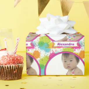 Presente Papel personalizado de moldagem de fotos para bebê