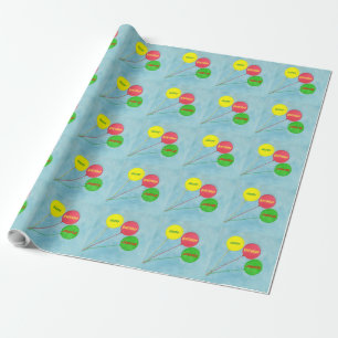 Presente Papel personalizado de ondulação de aniversário