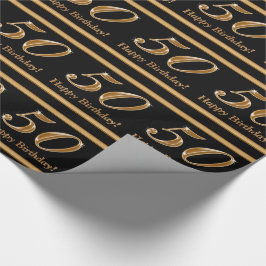 Presente Papel personalizável de empacotamento de 50º anive