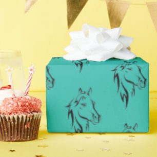 Presente Papel personalizável de enrolamento de cavalos