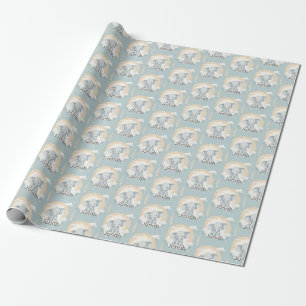 Presente Papel personalizável de enrolamento de elefante Ba