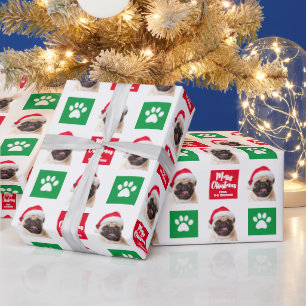 Presente Papel personalizável de moldagem de Natal para cãe