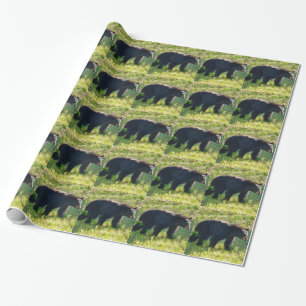 Presente Papel Preto de Moldagem do Urso