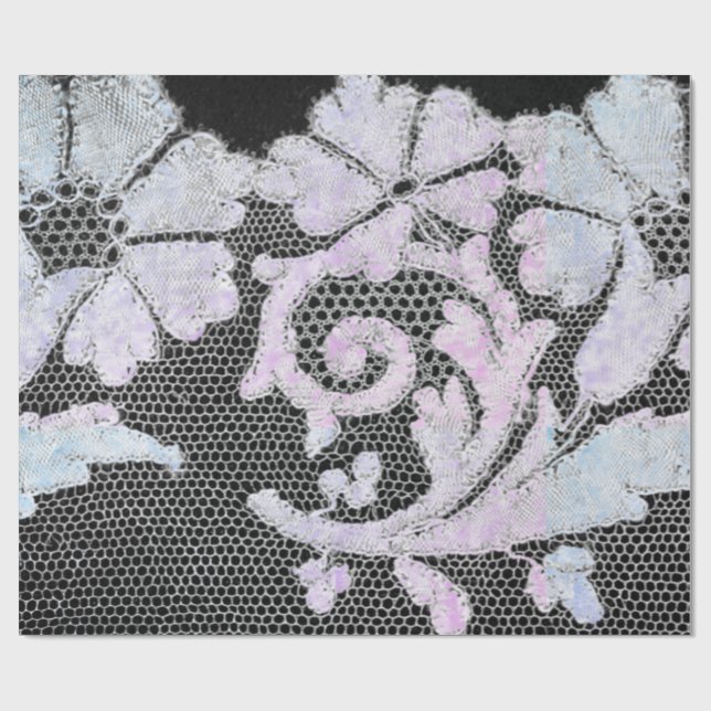 PRESENTE PAPEL PRETO E AZUL DE LAÇO ANTICO (Aberto)