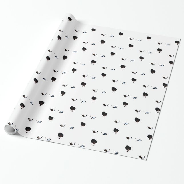 Presente Papel ronco ronco do cão de trenó do papel de (Desenrolado)
