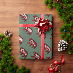 Presente Papel Rustic Buffalo - Xadrez de Natal