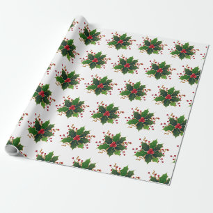 Presente Papel Tradicional de Mola de Natal para Poinsettia