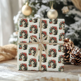 Presente Papel Tradicional de Moldagem de Natal para Gatos