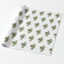 Papel único de enrolamento de dinossauros de Natal