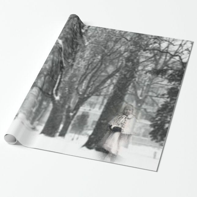 Presente Papel Vitoriano de Encapsulamento de Crianças (Desenrolado)