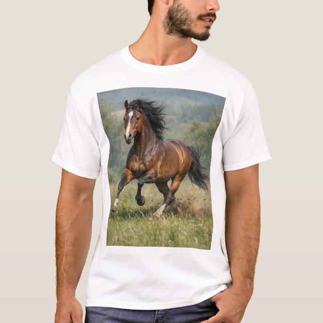 Presente para Amante de Cavalos Camiseta Masculina (Frente)