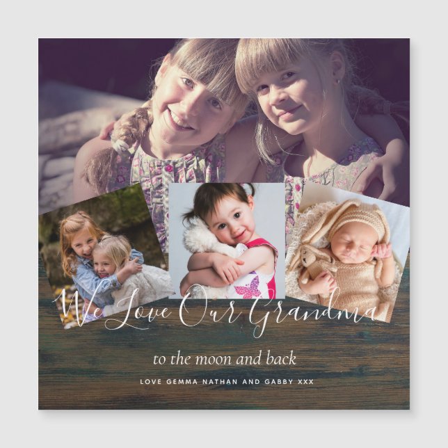 Presente Para Avó Vovô Colagem Fotográfica Avô Avô (Frente)