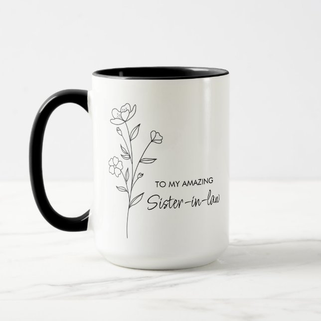 Presente para cunhada Caneca para cunhada Irmã de (Esquerda)