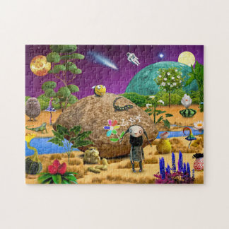 Presente para garotos do planeta quebra-cabeça ali