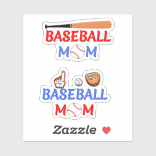 Presente para Mãe, Adesivos de Mãe de Beisebol 
