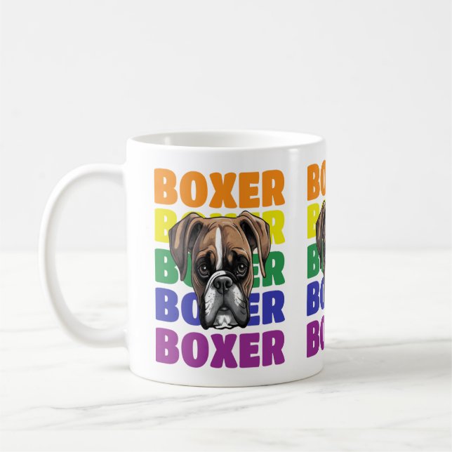 Presente para o amante do cachorro Boxer caneca de (Esquerda)
