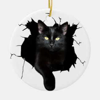 Presente Para Ornamento De Gato Preto De Gato