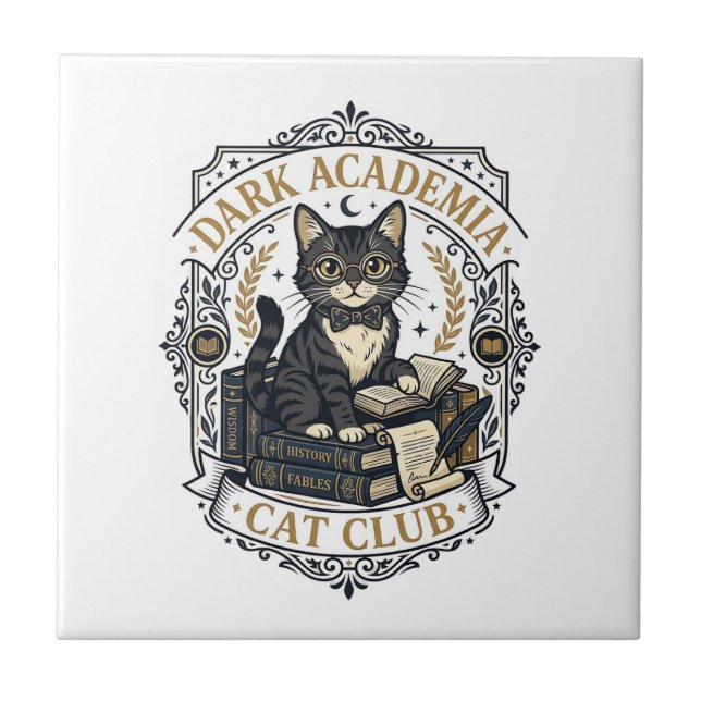 Presente para Pai de Gato da Dark Academia - Dark  (Frente)