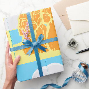 Presente Páscoa Island Moai Chefes de Papel de Embalagem Hi