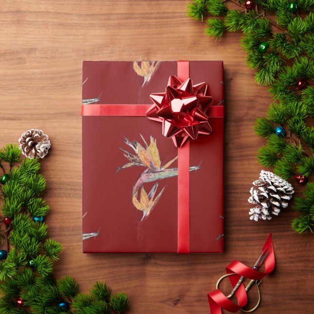Presente Pássaro do Papel Floral de Moldagem do Paraíso (Presente de Natal)