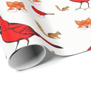 Presente Pássaros de papel para enrolar