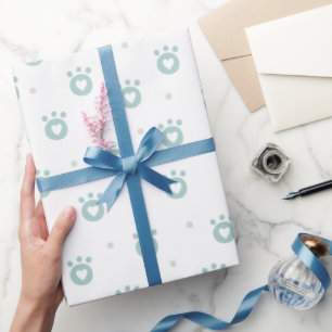 Presente Patas bonitos do animal de estimação com papel d