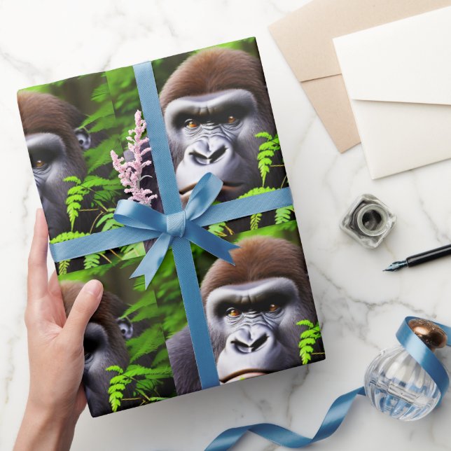 Presente Peekaboo Gorilla, Papel De Molho (Presentear)