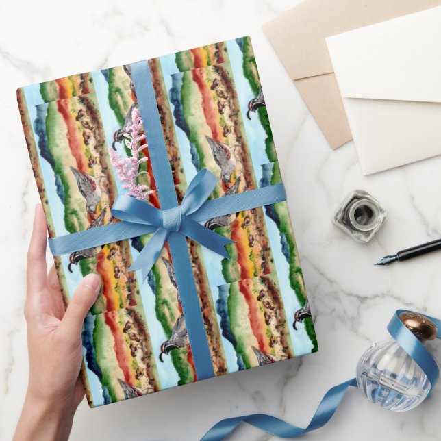 Presente Peeps de Papel de Invólucro da Família Quail para  (Presentear)