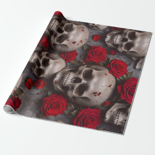 Presente Peles E Papel De Enrolamento De Rosas vermelhas