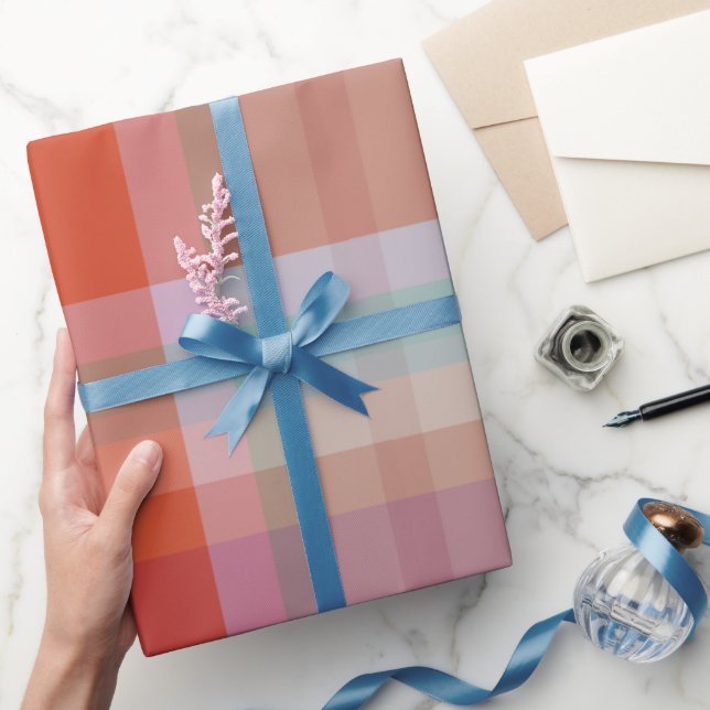 Presente Pequena Xadrez - 02 de fevereiro - Papel de embrul (Presentear)
